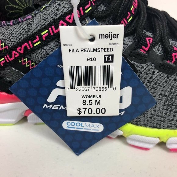 Fila Womens Memory Realmspeed Evo Running Shoes Gray Pink 5RM00570-059 8.5M New - Picture 9 of 11